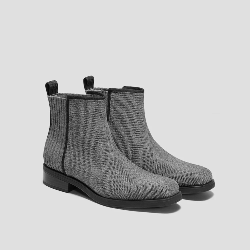 Square-Toe Ankle Chelsea Boots (Celina) Size 39